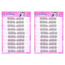 IHara 大容量免膠水Bly Bly假睫毛, 2個, 黑色