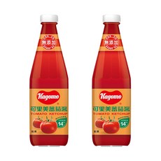 KAGOME 可果美 蕃茄醬，精選成熟番茄製作，醋作為天然防護，不含防腐劑, 700g, 2瓶