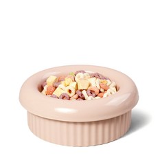 보울보울 미니견 먼치킨 밥그릇 헬로 도넛볼 3종 세트 국산 7cm, 파우더핑크, 1세트