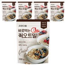 자연다움 바로먹는 퀵 오트밀, 500g, 5개
