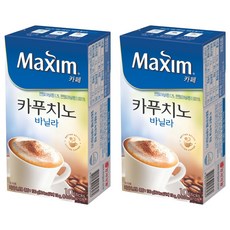 Maxim 麥心 卡布奇諾咖啡粉隨身包 香草口味, 13g, 10條, 2盒