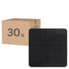 comet Home 黏貼式方形強力魔鬼氈 黑色, 30個