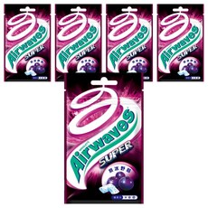 Airwaves Super極酷嗆涼無糖口香糖 紫冰野莓, 28g, 5包