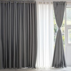 끌래망스 비침없는 빛 차단 양면 암막커튼