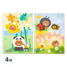 LINE FRIENDS 叢林熊大 圖畫日記, 隨機出貨, 4個