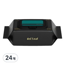 델리프 도톰 엠보싱 저자극 넘버 세븐 카키 물티슈 캡형, 75g, 20매, 24개