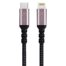 KTnet 廣鐸 G815 C-蘋果快充傳輸金鋁編織線 TYPEC to Apple QC/PD 60W大功率, 1.2m, 1個
