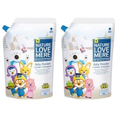 NATURE LOVE MERE Pororo 超濃縮凝膠嬰兒洗衣精補充包, 1.5L, 2個