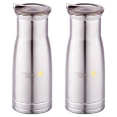 STENLOCK 史丹利 水瓶 2號 Set 寬大瓶口 方便清洗 壺嘴設計 方便倒取飲用水、飲料, 不鏽鋼 銀色, 1.1L, 2個