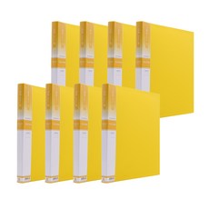 Heemang 高級型透明文件夾 20頁, 黃色, 8個