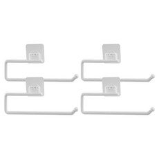 U-mop 免打孔紙巾架 塑料材質 4件組, 大號 白色, 1組