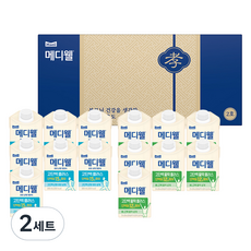 메디웰 효 고단백 감사선물세트 2호 + 쇼핑백 + 용돈봉투, 2세트, 200ml