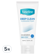 韓國 Vaseline 深層清潔洗面乳, 150ml, 5個
