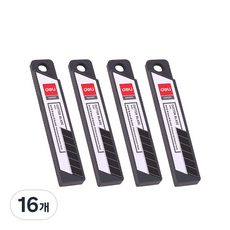 deLi 得力 專業美工刀片 黑色 10入, 16個