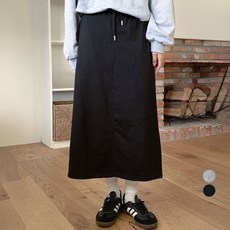 아피나르 여성용 베이직 테리 맨투맨 스웻 스커트