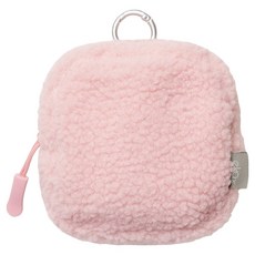 ekax 毛毛小方包 聚酯纖維 五金, 初戀粉, 90 x 90 x 45mm
