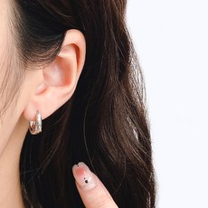 女式大膽一鍵式環形耳環 P-222 2p