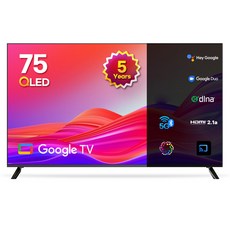 이노스 5년 무상AS 4K UHD QLED 구글 ZERO EDITION TV, 189cm(75인치), G75QLED, 무타공 벽걸이형(추가비용발생), 방문설치