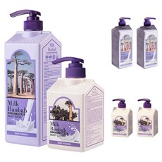 비오클라쎄 밀크바오밥 베이비파우더향 바디워시 1000ml + 바디로션 500ml 바디케어세트, 3세트