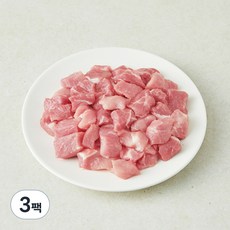 포크밸리 무항생제 앞다리 찌개용 (냉장), 500g, 3팩