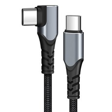 홈플래닛 E-Marker IC 칩셋 직각 C to C PD 100W 초고속충전 케이블 게이밍 전용, 1m, 1개