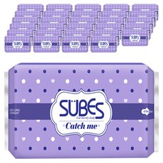 슈베스 캐치미 슬림 생리대, 오버나이트 이상, 6개입, 32개