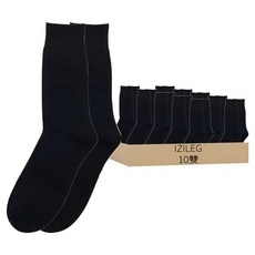 Izileg 男款 素色西裝長襪 10雙