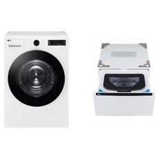 LG전자 트롬 오브제컬렉션 건조기 + 미니워시 RG18WNX 세트 18kg + 4kg 방문설치, 릴리 화이트