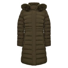 올리비아하슬러 여성용 탈부착 후드 폭스퍼 구스다운 패딩 점퍼 OHBWDW401