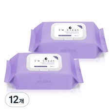 I'm Clean 乾衣機用衣物柔軟香氛紙 紫藤花香, 80張, 12個