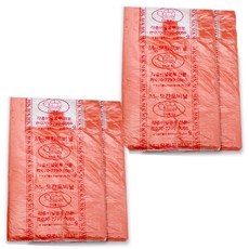 모칸도 마트 비닐 봉투 주황 4호 100p, 4개