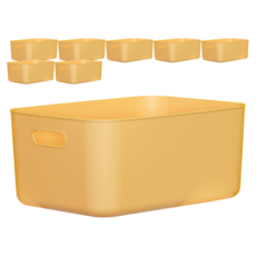 BONOHOUSE Pantry 四季生活收納籃, 黃色, M(368 x 262 x 160 mm), 8個