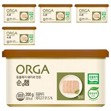 올가홀푸드 동물복지 돼지로 만든 순햄, 5개, 200g