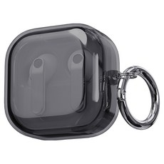 KANTAM Galaxy Buds 4 / Galaxy Buds 4 Pro 透明保護殼, 透明黑, 1個, 單一商品