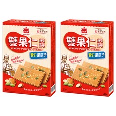 義美 雙果仁煎餅 杏仁南瓜子, 240g, 2盒