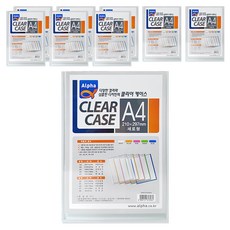 Alpha mall 透明文件夾 A4 直式, 白色, 9個