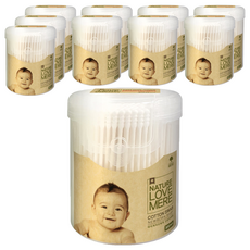 네이쳐러브메레 신생아 면봉 원통형, 300개입, 10개