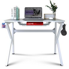 에이픽스 스토리지 1인용 컴퓨터 게이밍 데스트 GD001, 화이트