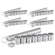 旅行用鋁製1周分裝藥盒 銀色, 5個