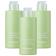 바이위시트렌드 그린티 엔 엔자임 파우더 워시, 3개, 110g