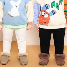 mollimelli 童款豹紋羅紋緊身褲 2入組