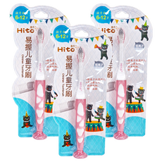 喜多 易握兒童牙刷, 粉, 1支, 3支, 6-12歲