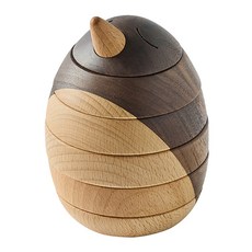 Soopsori 套圈圈爸爸企鵝原木玩具組, 1套, 混色, 單品