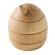 Soopsori 套圈圈小企鵝原木拼圖玩具組, 1套, 混色, 單品