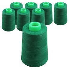 縫紉線 60S/3 5000m, 0908 鮮豔明亮的綠色, 8入