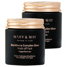 MARY&MAY 黑莓複合煥彩水洗面膜 125g, 1罐, 2罐