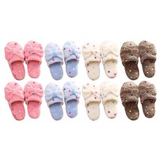 Market Gamsung超細纖維緞帶冬季室內拖鞋, 隨機出貨