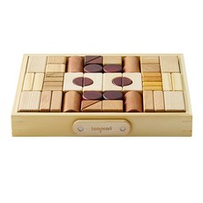 Soopsori 數位英文積木木製玩具88p, 混色