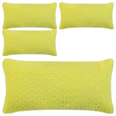 shez Home 治癒顏料枕套+內枕套裝, 蘋果綠, 4個