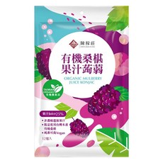 陳稼莊 有機桑椹果汁蒟蒻 12包 果汁25% 純素可食, 240g, 1袋